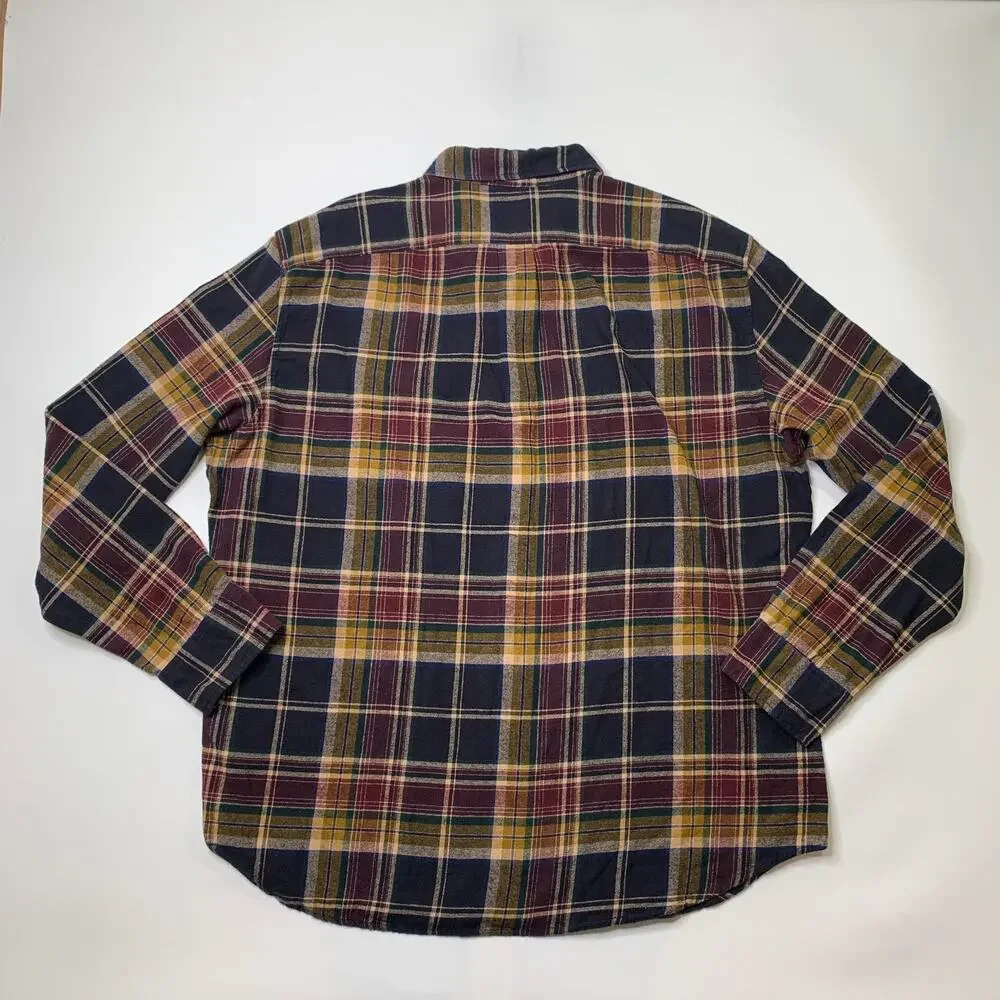 J Crew Shirt Mens 2XL Classic Plaid Flannel Cotton Button Up Long Sleeve New